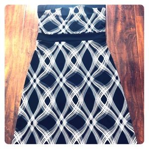 Strapless Little Black & White Dress